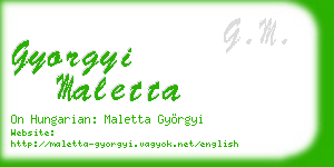 gyorgyi maletta business card
