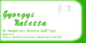 gyorgyi maletta business card